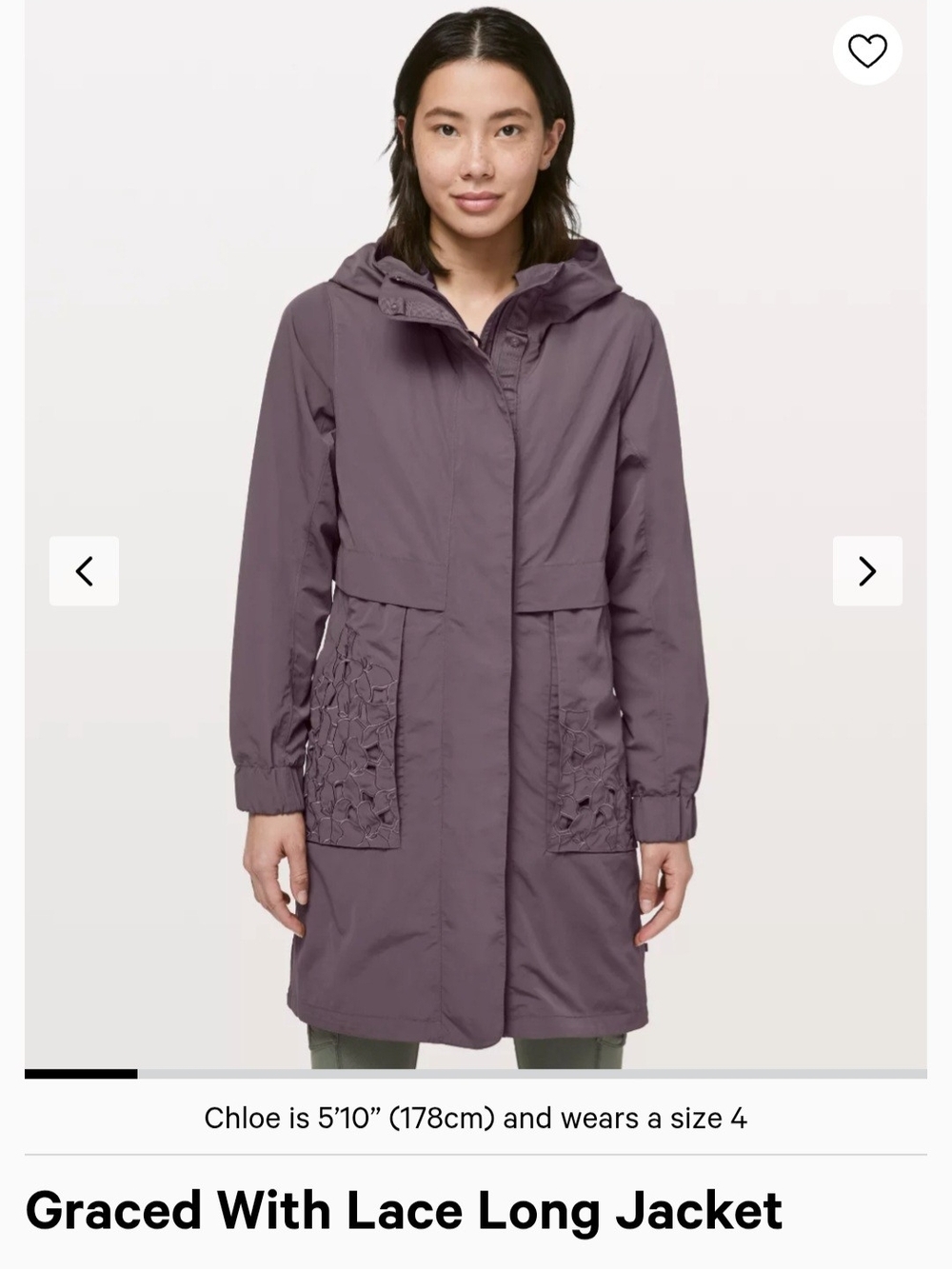lululemon athletica Hooded Lace-Pocket Trench Coat- Graced With Lace
